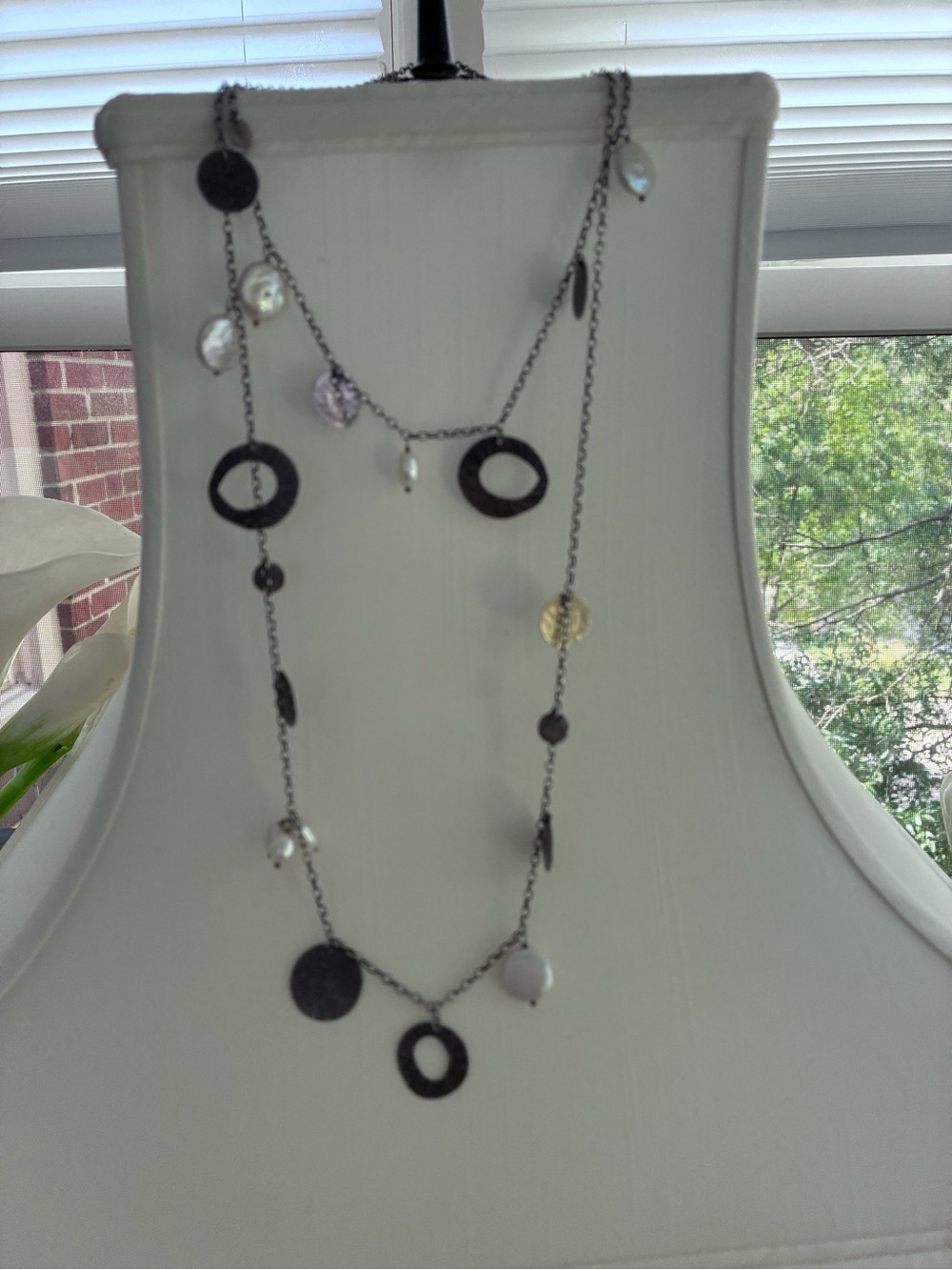 Silpada 925 Sterling Silver Pearl Of A Girl Pearl Charm Dangle Necklace N2197